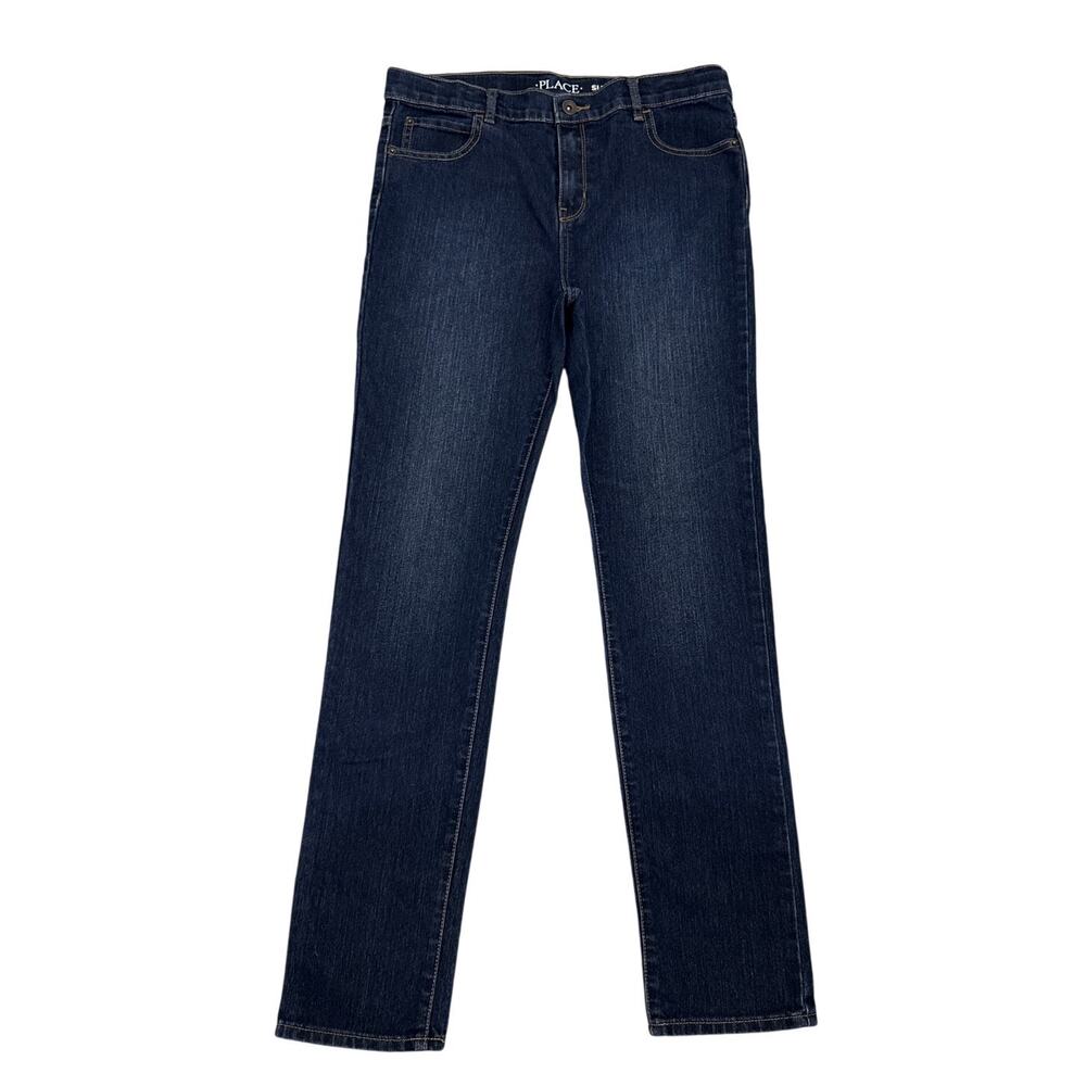 Children's Place Dark Denim Adjustable Waist Skinny Jeans Size Youth Boy's 16